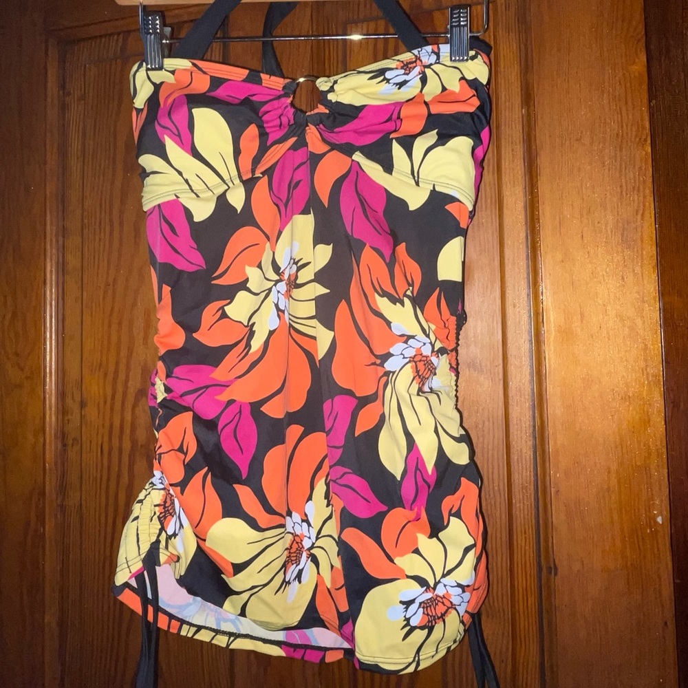 Floral Print Swim Top Size 8
